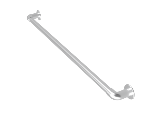 Steigerbuis trapleuning met kniestuk - muurplaat uit buis 42,4 mm